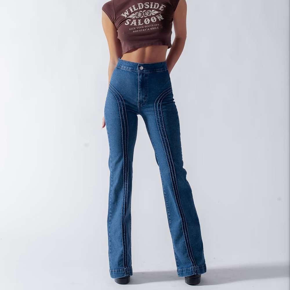 REVICE Dark Blue Flare Jeans